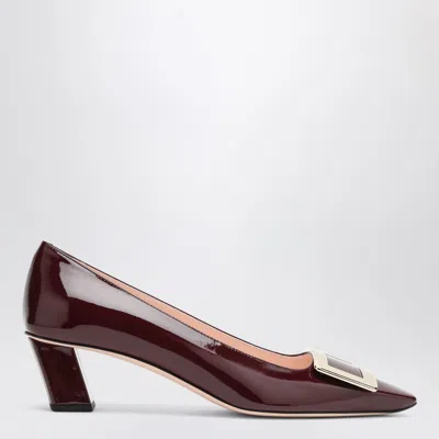 Roger Vivier Belle Vivier Patent Leather Bordeauxdécolletés In Burgundy