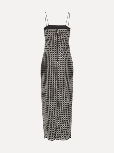 Rotate Birger Christensen Rotate Birgerchristensen Beaded Maxi Slip Dress In Silver