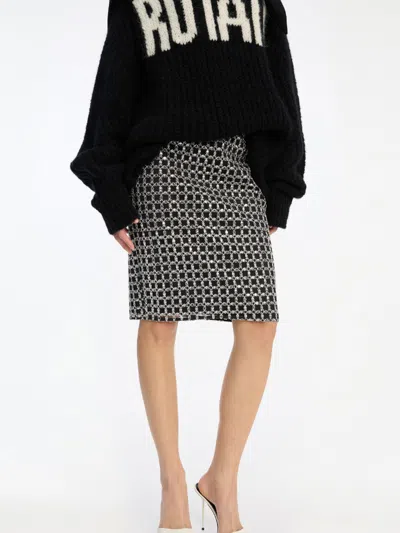 Rotate Birger Christensen Rotate Birgerchristensen Beaded Long Mini Skirt In Multi