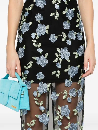 Rotate Birger Christensen Rotate Birgerchristensen Flower Mesh Maxi Dress In Multi