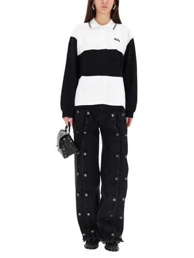 Rotate Birger Christensen Rotate Birgerchristensen Jeans With Button Detail In Blue