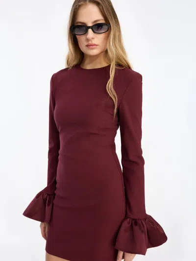 Rotate Birger Christensen Rotate Birgerchristensen Mini Dress In Burgundy