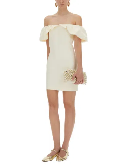 Rotate Birger Christensen Rotate Birgerchristensen Mini Dress With Bare Shoulders In White