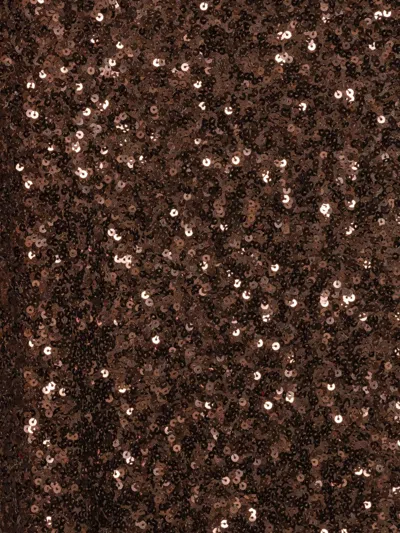 Rotate Birger Christensen Rotate Birgerchristensen Brown Recycled Polyester Dress