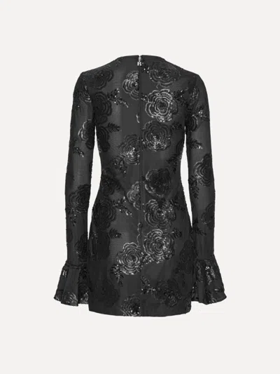 Rotate Birger Christensen Rotate Birgerchristensen Sequins Ls Mini Dress In Black