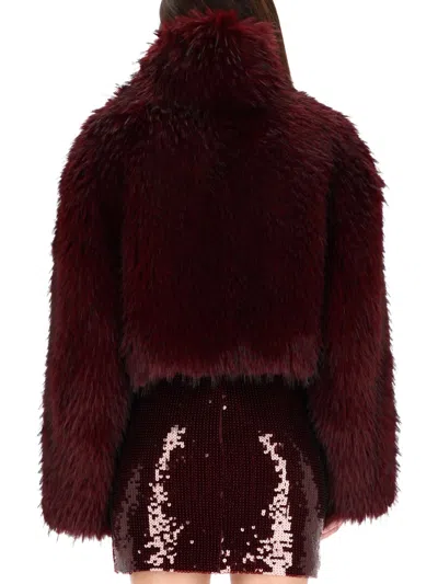 Rotate Birger Christensen Rotate Birgerchristensen Short Jacket In Burgundy