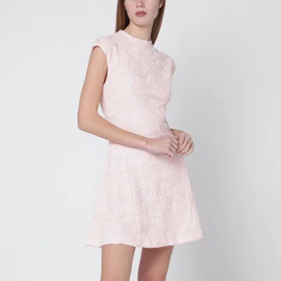 Rotate Birger Christensen Rotate Birgerchristensen Short Pink Mesh Dress In Pink