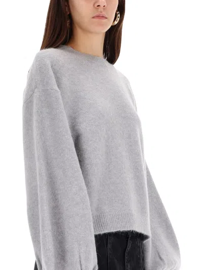 Rotate Birger Christensen Rotate Birgerchristensen Sweater With Wide Sleeves In Gray