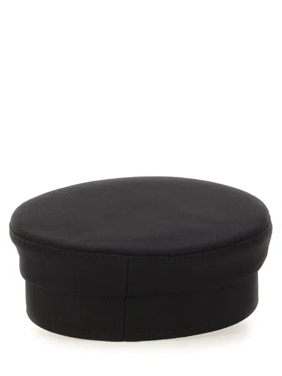 Ruslan Baginskiy Studs Flat Top Hat In Black