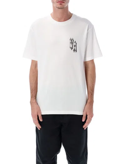 Rvca Double Trouble White T-shirt In Multi