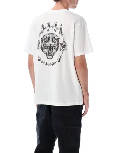 Rvca Double Trouble White T-shirt In Multi