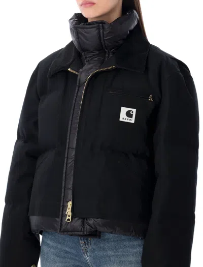 Sacai Puffer Jacket In Black