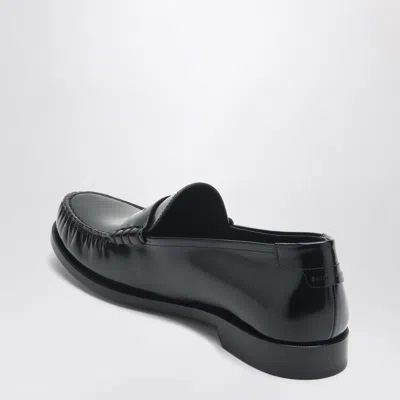 Saint Laurent Anthony Embellished Leather Penny Loafers In Black