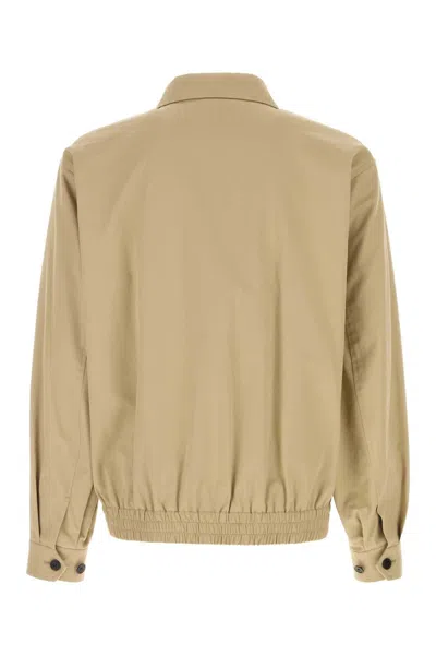 Saint Laurent Tailored Gabardine Jacket Featuring Pockets In Gold