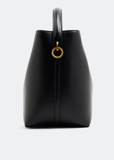 Saint Laurent Black Leather Le 37 Bucket Bag In Black