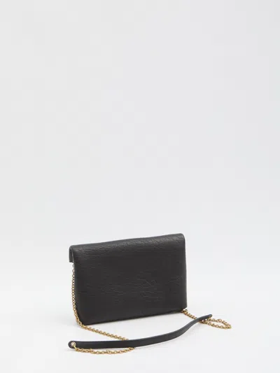 Saint Laurent Cassandre Crossbody Bag With Flap In Black
