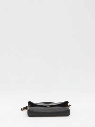 Saint Laurent Cassandre Crossbody Bag With Flap In Black