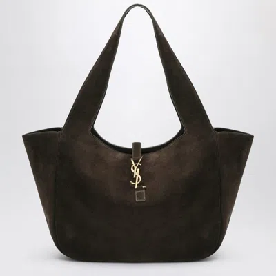 Saint Laurent Le 5 A 7 Bea Suede Logo Plaque Tote Bag
