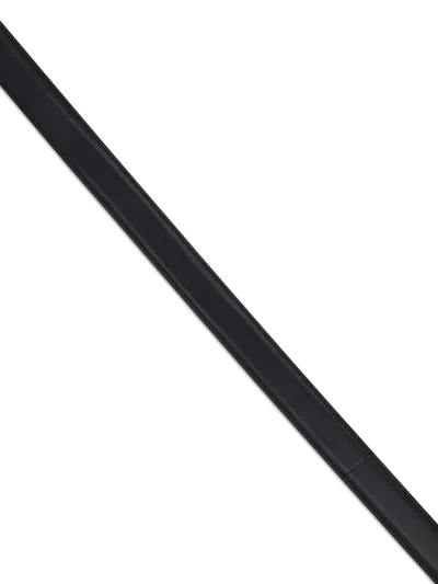 Saint Laurent Folk Smooth Leather Belt In Brown