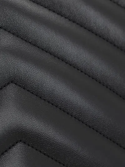 Saint Laurent Black Leather Large Lou Lou Shoulder Bag