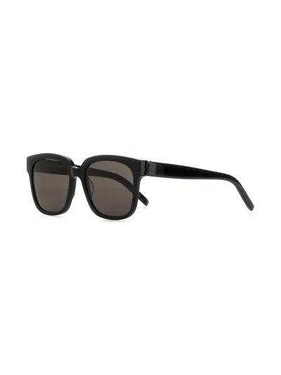 Saint Laurent Sunglasses Rectangular Frame Dark Lenses In Black