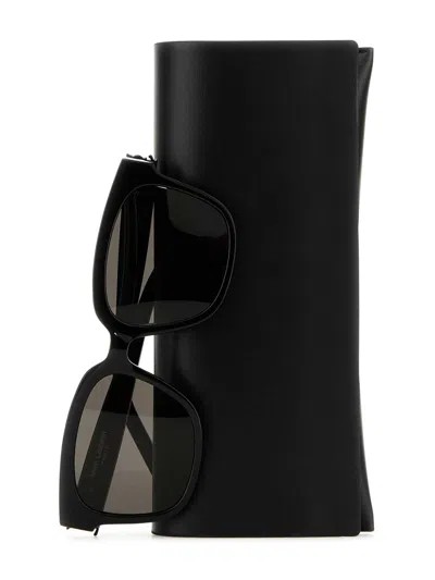 Saint Laurent Sunglasses Rectangular Frame Dark Lenses In Black