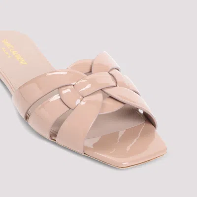Saint Laurent Tribute Nu Pieds Leather Sandals In Pink