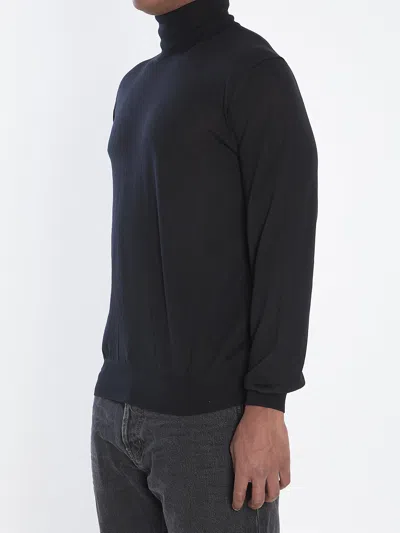 Saint Laurent Wool Turtleneck Sweater In Black