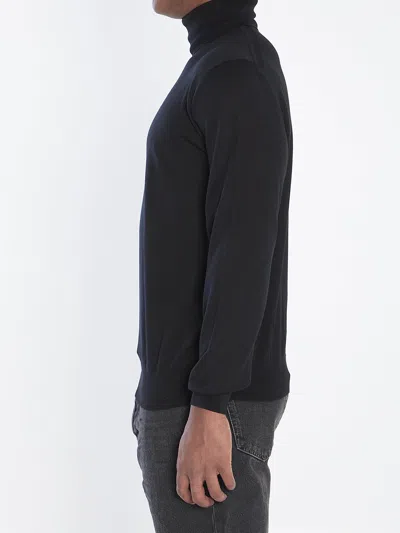 Saint Laurent Wool Turtleneck Sweater In Black
