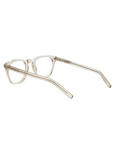 Saint Laurent Yellow-yellow-transparent Recycled Acetate Glasses In White