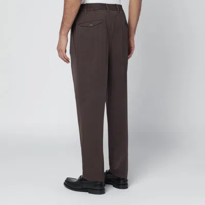 Santaniello Brown Wool-blend Trousers