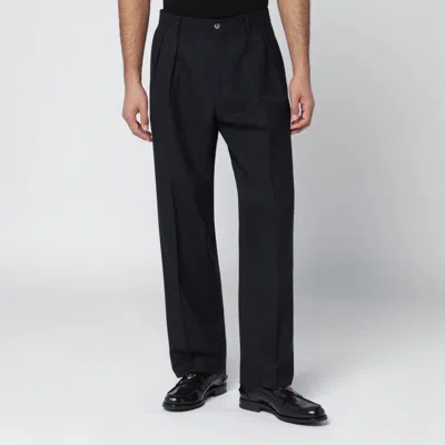 Santaniello Navy Blue Wool Trousers