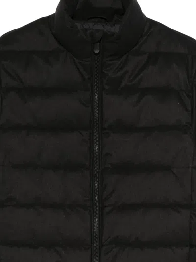 Save The Duck Herbie Puffer Jacket In Flannel-textured Fabric In Black
