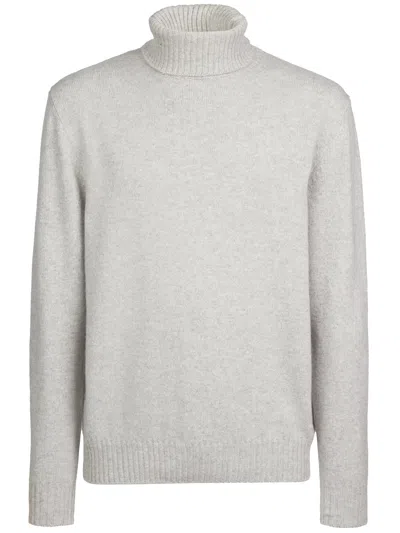 Sease Turtle Coarsehair Grey Cashmere Sweater In Gray