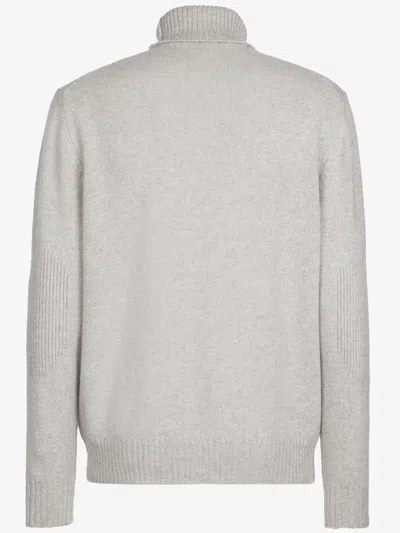 Sease Turtle Coarsehair Grey Cashmere Sweater In Gray
