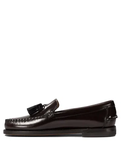 Sebago Brown Leather Loafers In Brown