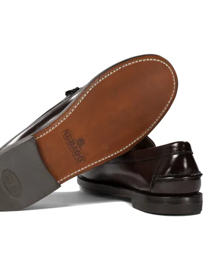 Sebago Brown Leather Loafers In Brown