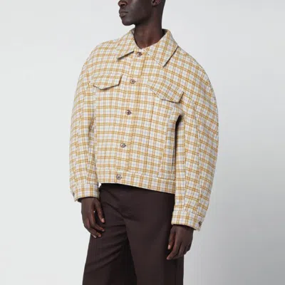 Séfr Matthieu Jacket In Checked Wool Cloth
