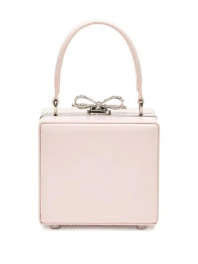 Self-portrait Crystal Bow Tote Bag In Pink