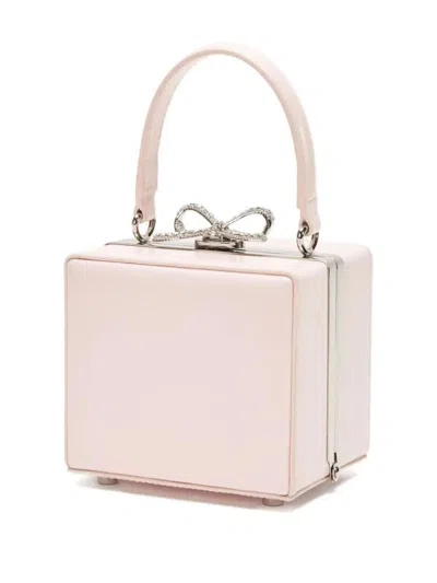 Self-portrait Crystal Bow Tote Bag In Pink