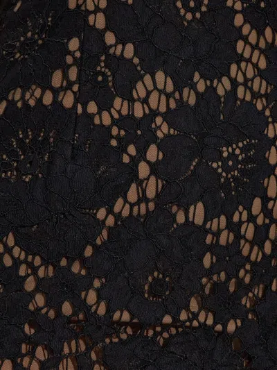 Self-portrait Floral Lace Maxi Dress In Black