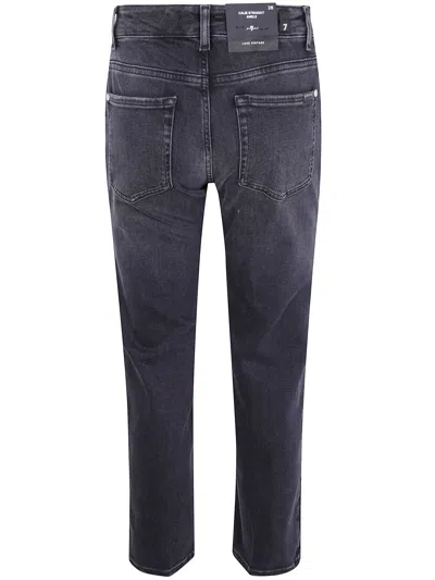 Seven For All Mankind "calie" Straight Ankle Jeans In Black