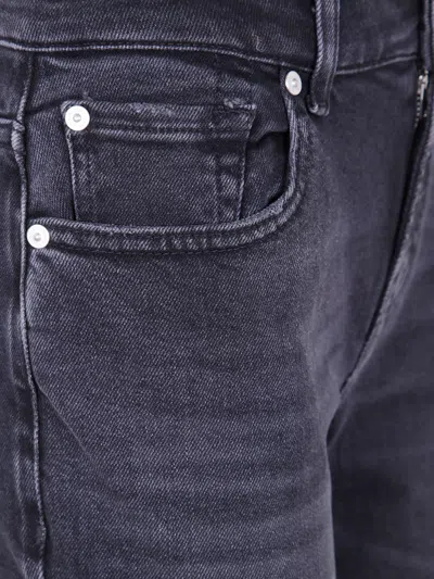 Seven For All Mankind "calie" Straight Ankle Jeans In Black