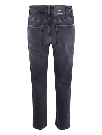 Seven For All Mankind "calie" Straight Ankle Jeans In Black