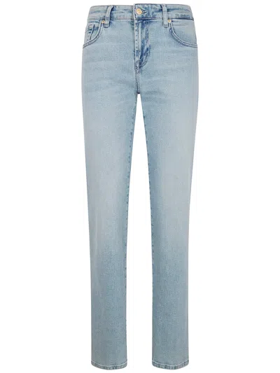 Seven For All Mankind "calie" Straight Frozen Jeans In Blue