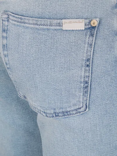 Seven For All Mankind "calie" Straight Frozen Jeans In Blue