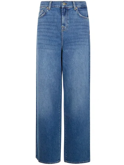 Seven For All Mankind "slouchy" Wide Leg Explorer Jeans In Blue