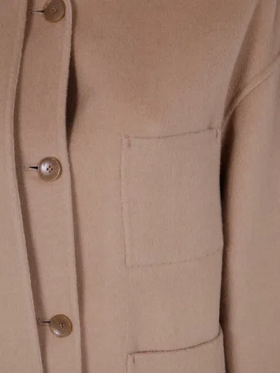 Seventy Patch-pocket Wool Coat In Animal Print