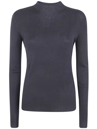 Seventy Ribbed Turtleneck Sweater In Purple