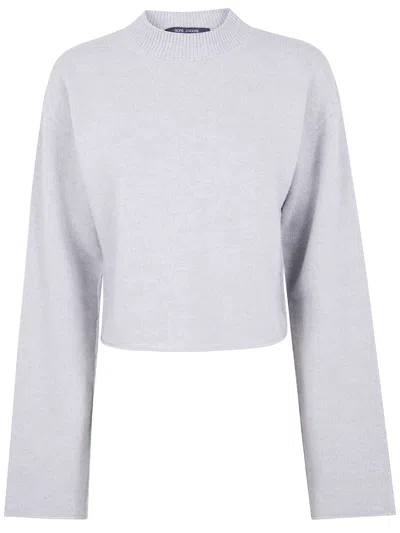 Sofie D Hoore Boxy Wool Sweater In Gray
